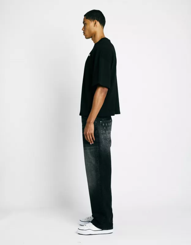 Initial Pin T-Shirt - Black